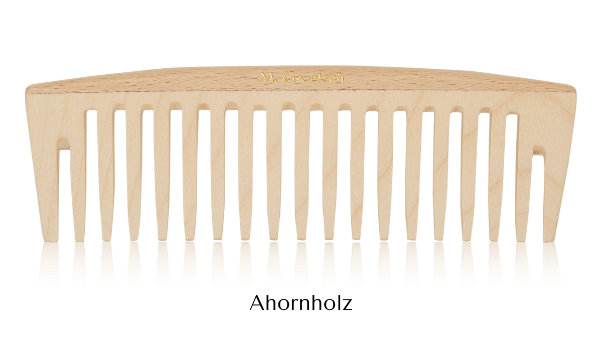 groetsch-taschenkamm-14-cm-f-r-lockiges-haar-holzkamm-grob-gezahnt image 1
