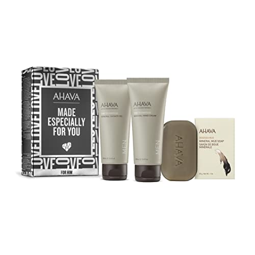 ahava-cleansing-moisturizing-kit-for-him-duschgel-handcreme-schlammseife-set image 2