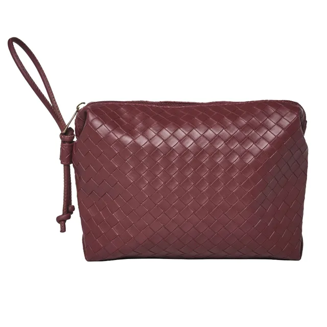 artdeco-cosmetic-cosmetic-bag-intrecciato-kosmetiktasche-dunkelrot-24x20x3-cm image 1