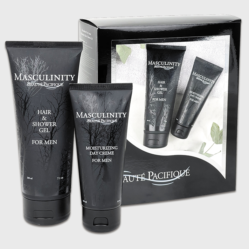 beaut-pacifique-masculinity-gift-box-herren-set-day-creme-100-ml-hair-shower-gel image 1
