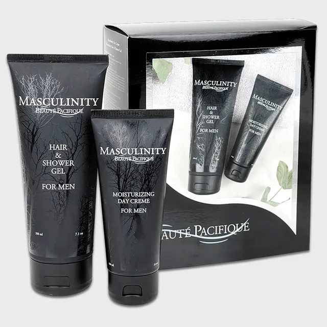 beaut-pacifique-masculinity-gift-box-herren-set-day-creme-100-ml-hair-shower-gel image 1
