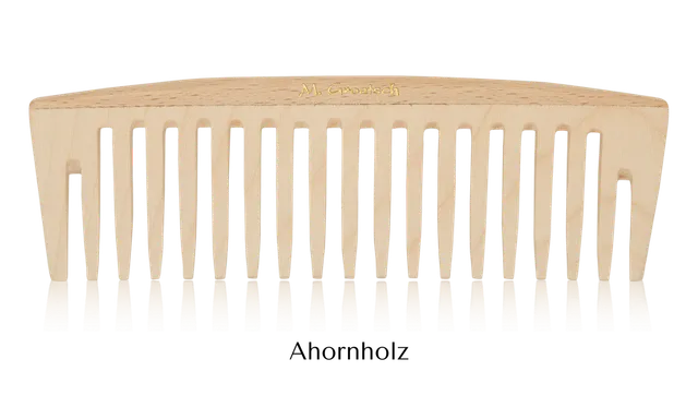 groetsch-taschenkamm-14-cm-f-r-lockiges-haar-holzkamm-grob-gezahnt image 1
